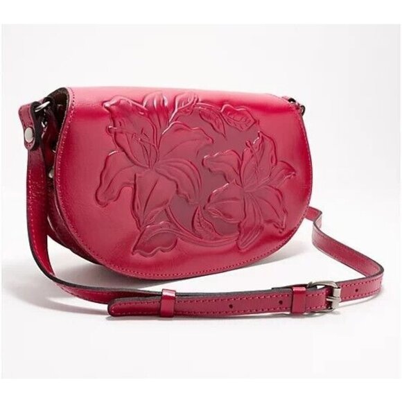 Handbags - Patricia Nash Women Leather Lydie Crossbody Granita Tooled Bag